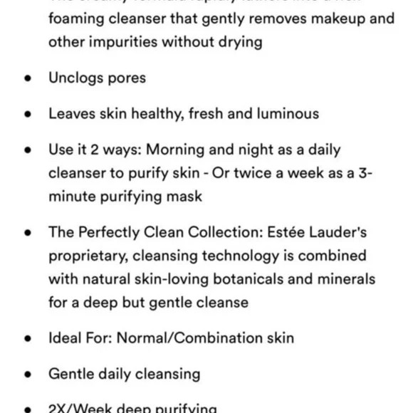 Estee Lauder Perfectly Clean Foam Cleanser - Light Blue - Picture 2 of 5